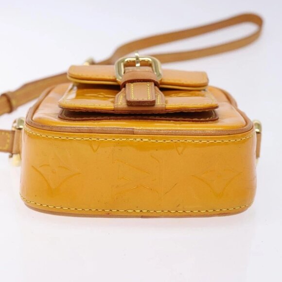 LOUIS VUITTON Monogram Vernis Christie PM Shoulder Bag Jaune M91110 Auth ep10365 - Picture 5 of 16